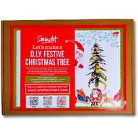 Messketeers - Say Hey To Art - Diy Christmas Kit- Make Your Own Christmas Tree With Beautiful Stickers, Glitters, And Mould-It