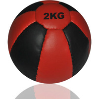Tima Leather Medicine Ball, 2Kg (Red/Black)