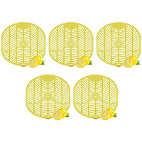 Zureni Urinal Screen Fresh Scented Anti-Splash Toilet Mat Bathroom Deodorizer Spatter With Air Freshener For Restroom (K Screen,Yellow, 5 Pcs)