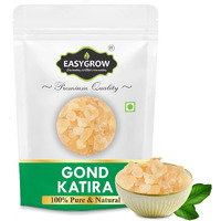 Easygrow Edible Gond Katira Pure - 200 Gm, Tragacanth Gum Katira Crystals Badam Pisin Gondh Katira High Cooling Properties, Gond Katira For Summer | Almond Gum