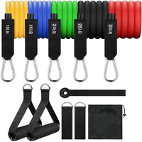 Ketmart Resistance Exercise Bands With Door Anchor, Handles, Waterproof Carry Bag, Legs Ankle Straps For Resistance Training, Physical Therapy, Home Workouts ,Tpe Rubber