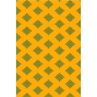 S2S Yellow Backdrop Cloth For Pooja Decoration Traditional, Background Decoration Cloth For Pooja Background Curtain Cloth For Festival Fabric (Small Muggu Mango With Green)