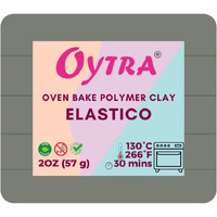 Oytra 57G Polymer Oven Bake Clay For Jewelry Making Elastico Series (Light Grey)