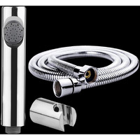 Zap Bolt Series Abs Health Faucet With Ss-304 Grade 1.25 Meter Flexible Hose Pipe And Wall Hook (White)