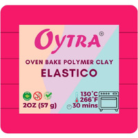 Oytra 57G Polymer Oven Bake Clay For Jewelry Making Elastico Series (Pink)