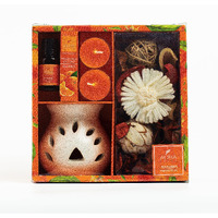 Auradecor Aromatheraphy Diffuser Gift Set || Spa || Gifting || Thanks Giving || Potpourri || Tealight Candles || Diffuser (Mandarin)