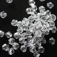 Embroiderymaterial Crystal Transparent Beads For Jewellery Making, Bracelet Making, Craft, Bag Making, Embroidery, Embellishment, Toran Making, Pusalu Making (Transparent, 288 Pieces)