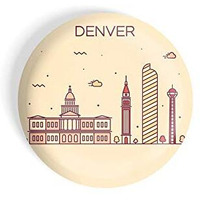 Dhcrafts Fridge Magnet Brown Color Denver Glossy Finish Design Pack Of 1