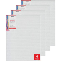 Pragati Systems Medium Grain 18X24 Inch 7 Oz. Primed Canvas Board For Painting Cp1824, White (Pack Of 4)