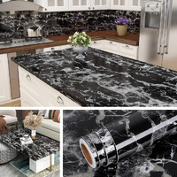Kashival Black Marble Wallpaper For Self Adhesive Decorative Marble Contact Paper Peel And Stick Wallpaper Waterproof Pvc Marble Home Kids Room Kitchen Wallpaper For Sticker Kitchen Cabinets Marble Wallpaper Black Wallpaper For Kitchen Countertops Waterproof For Home Furniture Living Room Kitchen Platform Cabinets Tabletop Plastic Table (Size 60*200 Cm) (Black Marble A32)