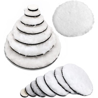 Diy Crafts 4 Pcs, 4" Inch Wool Fur Felt Pad, Wool Fur Felt Hook Loop Pad 1"/2"/3"/4"/5/6"/7"Inch Fur Felt Pad For Car Buffing Polishing Waxing Sponge Drill Adap (4 Pcs, 4" Inch Wool Fur Felt Pad)