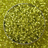 Embroiderymaterial 11/0 Parrot Green Glass Stone Pearls,Parrot Green Seed Beads,Raw Materials Toran,Beads Jewellery Making,Bag Decoration,Embroidery,Parrot Green Muthyalu Craft Etc(2Mm/100 Grams)