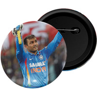 Dhcrafts Pin Badges Multicolor Cricketer Virender Sehwag Glossy Finish Design Pack Of 1 (58Mm)