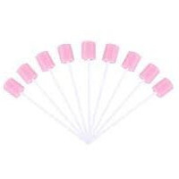 Mj Talk Tools 100Pcs Disposable Oral Care Swabs Tooth Cleaning Mouth Swabs Toothette Oral Swabs (Pink)
