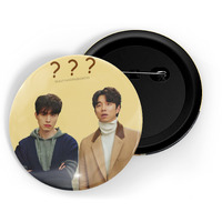 Dhcrafts Pin Badges K-Drama Korean Actor Multicolour Lee Dong-Wook & Gong Yoo D6 Glossy Finish Design Pack Of 1
