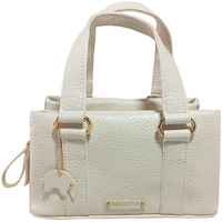 Mandava Women's Pu Leather Mini Handbag, Top Handle Small Satchel Bag For Ladies (White)