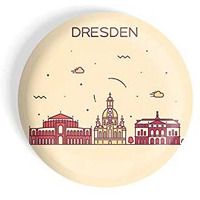 Dhcrafts Fridge Magnet Brown Color Dresden Glossy Finish Design Pack Of 1