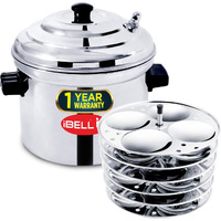 Ibell Stainless Steel 6 Plates Idly Cooker Pot,Induction And Gas Stove Compatible Idli Maker(24 Idlies)