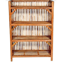 Redstick Bamboo Cane Bait Shoe Rack Wooden Slipper & Shoes Stand Multi-Purpose Rack Decorative Planter Stand Shelf For Books & Newspaper Shelf Organizer Storage Shelf For Home(22X18X30 Cm)