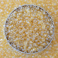 Embroiderymaterial 11/0 Creamy Gold Glass Stone Pearls, Creamy Gold Seed Beads, Raw Materials For Making Toran, Beads For Jewellery Making, Bag Decoration, Embroidery, Craft Etc(2Mm/100 Grams)
