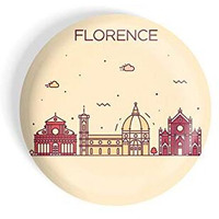 Dhcrafts Fridge Magnet Brown Color Florence Glossy Finish Design Pack Of 1