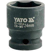 Yato Yt-1014 Impact Socket 1/2Inch X24Mm|Impact Socket Wrench Adaptor|Power Tools|Home Tools|Industrial Tools|Mechanical Tools|Automotive|Crmoscm-440|Crv50Bv30|Black Phosphated|Cold Forged|Socket Set