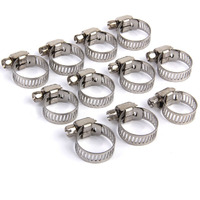 Episkey 10 Pcs Adjustable Pipe 13-19Mm(10 Clamp) Silver