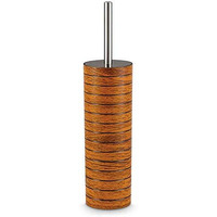 Freelance Miami Polystyrene Toilet Brush & Holder, Bathroom Cleaner (Dark Wood)
