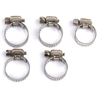 Episkey Stainless Steel 5 Pcs Adjustable Hose Pipe Clips Spring Clamp 13-19Mm. | Safety Clips (Stainless Steel, Clamp 5 Pcs)