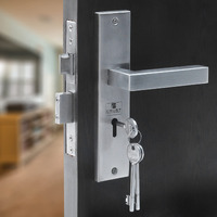 Blue Space Premium Heavy Duty Mortise Door Lock For Bedroom, Living Room, Main Door | 3 Keys | 6 Lever Double Stage Lockset For House Hotel Office (Lb201, Matt Satin)