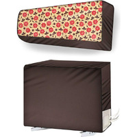 Stylista Ac Cover Set Of Indoor And Outdoor Unit For 2 Ton Capacity Sprig Pattern Multicolor
