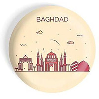 Dhcrafts Fridge Magnet Brown Color Baghdad Glossy Finish Design Pack Of 1