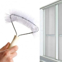 Upkaranwale Window Screen Plastic Cleaning Brush Screen Window Brush Screen Window Cleaning Brush Multifunction Removal Dust Brush Cleaner Brush Window Cleaner Tool(White),Pack Of 1