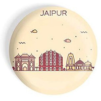 Dhcrafts Fridge Magnet Brown Color Jaipur Glossy Finish Design Pack Of 1