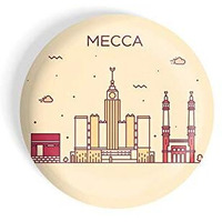 Dhcrafts Fridge Magnet Brown Color Mecca Glossy Finish Design Pack Of 1