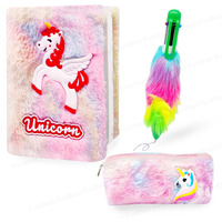 Funblast Unicorn Gifts For Girls - 3 In 1 Unicorn Stationary For Girls, Unicorn Diary, Pen And Pencil Pouch For Girls, Kawaii Stationary Gifts For Girls, Birthday Gift For Girls (Multicolor)