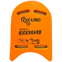 Karbd 4 Cut Swimming Kickboard Floating Board For Swimming Training Aid Exercise Equipment Pool Swim Safe Trainer Lessons Kickboards For Adults Children With 4 Holes Dual Color (Medium, Green Orange)