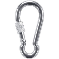 3Keys Heavy Duty Carabiner Clips Rust-Proof Chrome Secure Locking Snap Hook Safety Chain Tool For Backpacks Dog Collars