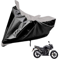 Auto Hub Water Resistant Bike Body Cover For Tvs Raider - Black/Silver