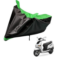 Auto Hub Water Resistant Bike Body Cover For Tvs Iqube - Black/Green