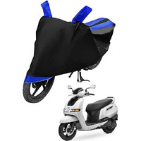 Auto Hub Water Resistant Bike Body Cover For Tvs Iqube - Black/Blue