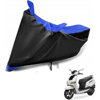 Auto Hub Water Resistant Bike Body Cover For Tvs Iqube - Black/Blue