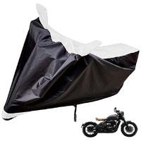 Auto Hub Water Resistant Bike Body Cover For Jawa Perak - Black/White