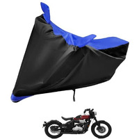 Auto Hub Water Resistant Bike Body Cover For Jawa 42 Bobber - Black/Blue