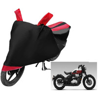 Auto Hub Water Resistant Bike Body Cover For Jawa 42 Bobber - Black/Red