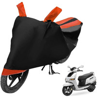Auto Hub Water Resistant Bike Body Cover For Tvs Iqube - Black/Orange