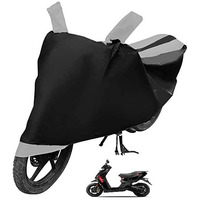 Auto Hub Water Resistant Bike Body Cover For Ather 450X - Black/Silver