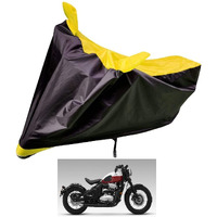 Auto Hub Water Resistant Bike Body Cover For Jawa 42 Bobber - Black/Yellow