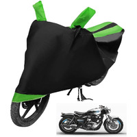 Auto Hub Bike Cover Compatible With Re Shotgun 650 With Mirror Pocket,Dustproof, Windproof, Belt Buckle, Super Shotgun 650 Bike Cover- Black-Green - 1 Unit