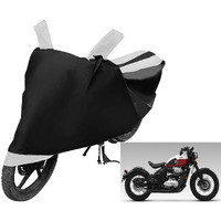 Auto Hub Water Resistant Bike Body Cover For Jawa 42 Bobber - Black/White